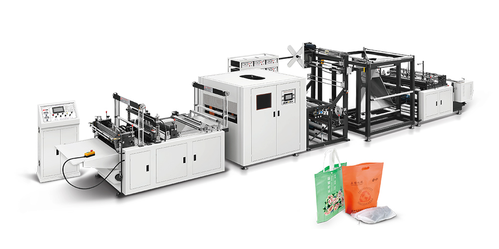 Non woven Flat Bag Making Machine with Online Handle Attaching  （4 in 1）