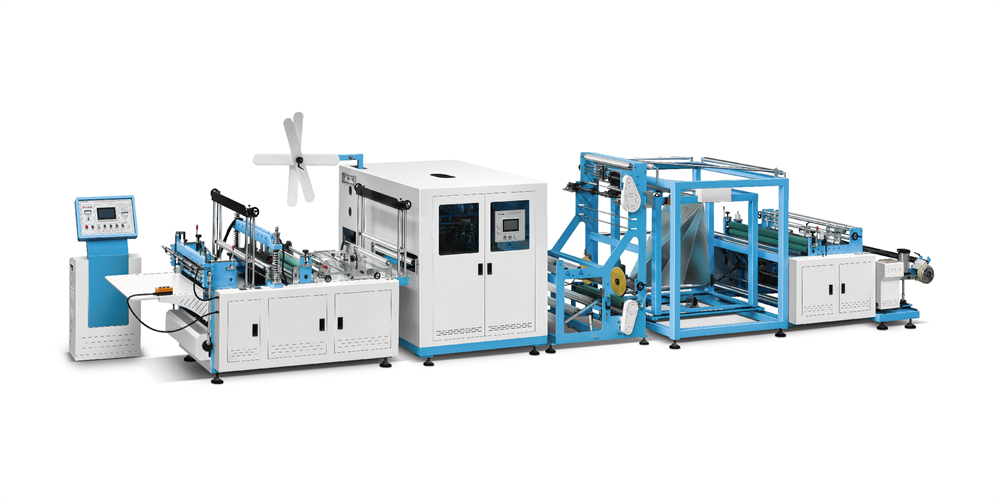 Non woven Flat Bag Making Machine with Online Handle Attaching  （4 in 1）