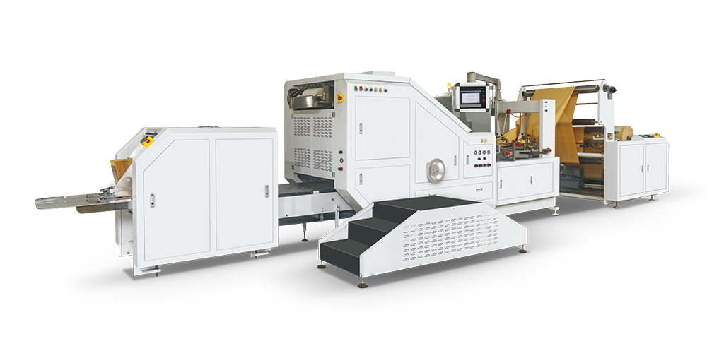 Станок для изготовления бумажных пакетов с квадратным дном с рулонной подачей