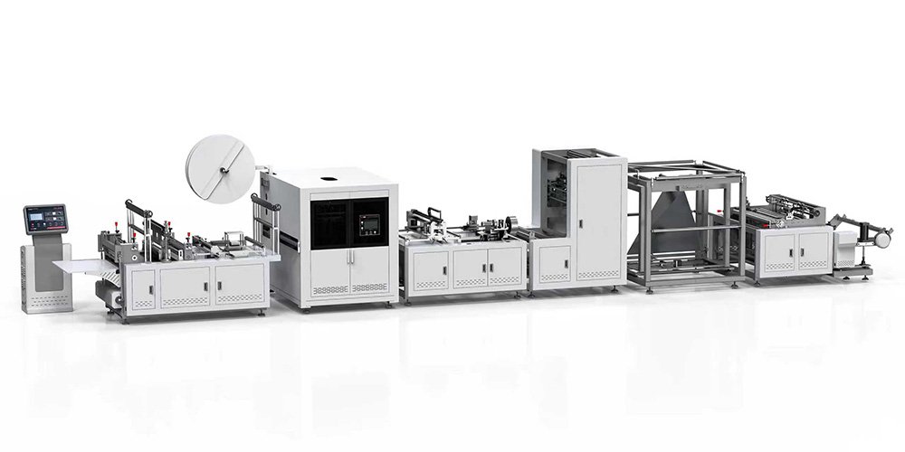 Non Woven Box Bag Making Machine With Oline Handle Attaching(5in1)
